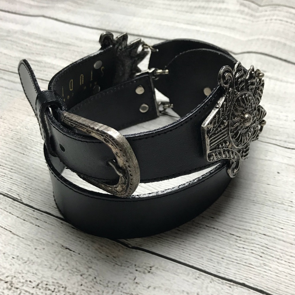 NY Studio Genuine Leather Western Festival Belt